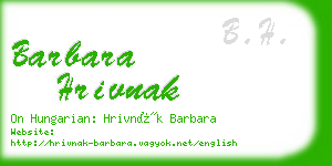 barbara hrivnak business card